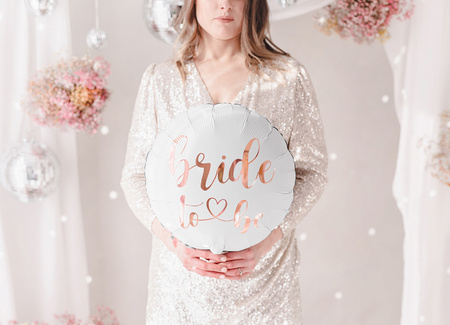 Balon foliowy Bride to be 35cm, biały