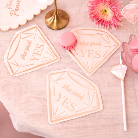 Serwetki Bride to be rose gold 10 szt.