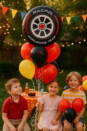 Balon foliowy Koło wyścigowe 45cm