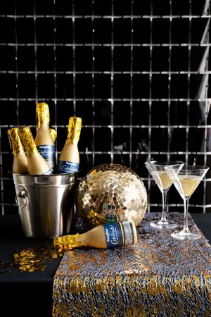 Bieżnik siatka, złoty nadruk, 0,36 x 9 m