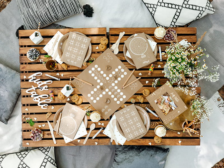 Drewniane konfetti Serca, 2x2cm