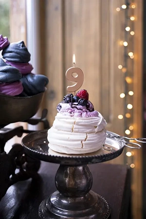 Świeczka urodzinowa Cyferka 9, różowe złoto, 4.5cm