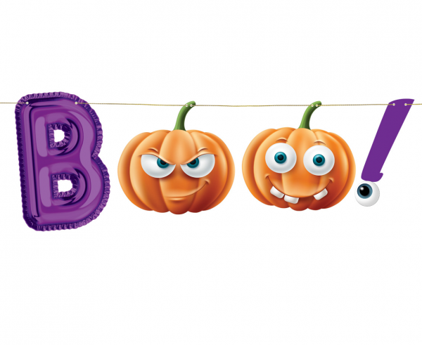 Girlanda papierowa na Halloween Boo 150cm 1 sztuka RV-GPBO