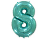 Balon foliowy, cyfry, tiffany, 85 cm
