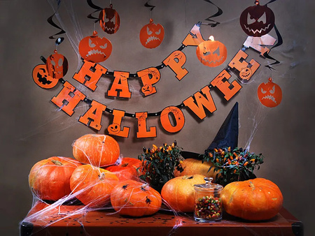 Baner Happy Halloween, 13 x 210cm