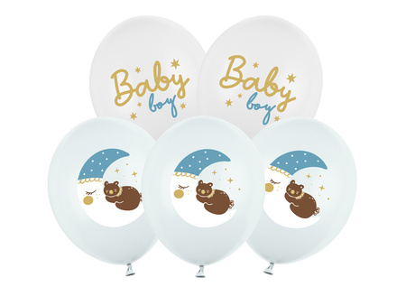 Balony 30 cm, Baby boy, mix - 6szt