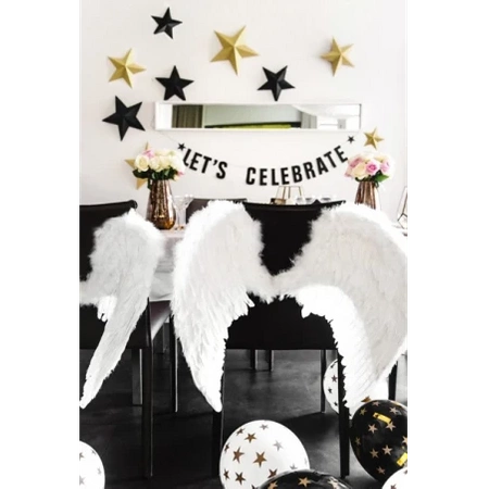 Balony 30cm, Gwiazdki, Pastel Pure White 6szt