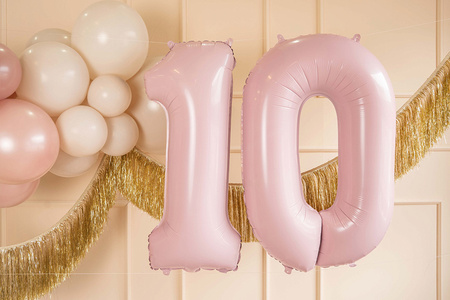 Balon foliowy Cyfra ''0'', 72cm, jasny różowy