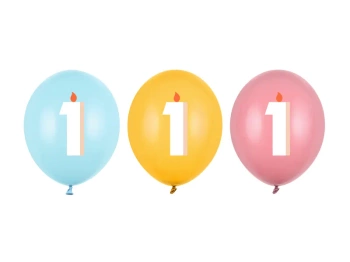 Balony 30 cm, 1, zestaw 3 kolorów