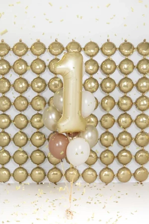 Balony metaliczne Cold Gold zimny złoty 30 cm / 10 sztuk