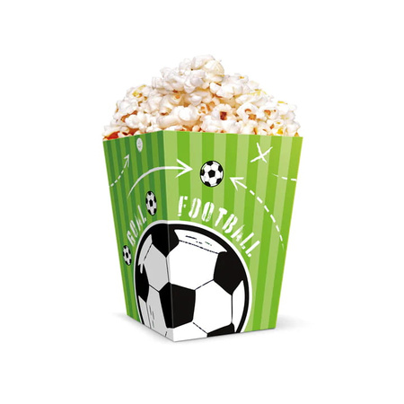 Pudełko na popcorn Football Piłka nożna 12,5x8,5cm 6szt