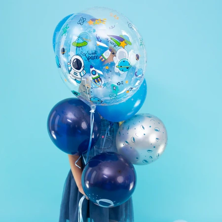Balon przezroczysty okrągły Kosmos 45cm