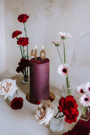 Świeczka urodzinowa Cyferka 4, 4.5 cm, złoty