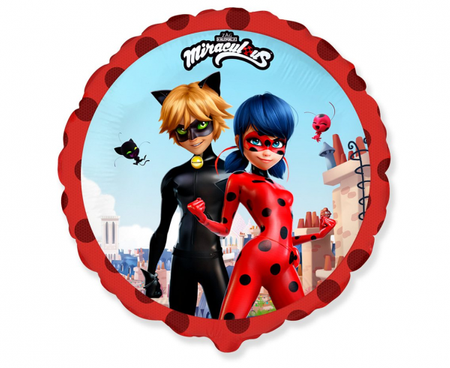 Balon foliowy, Miraculous - Street, 46 cm