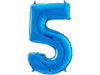 Balon Grabo Cyfra 5 niebieska 66 cm