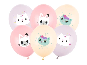 Balony Koci Domek Gabi, 30cm/6szt