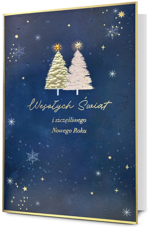 Kartka świąteczna Wesołych Świąt Choinki