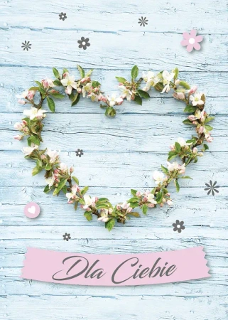 Kartka walentynkowa serce Dla Ciebie