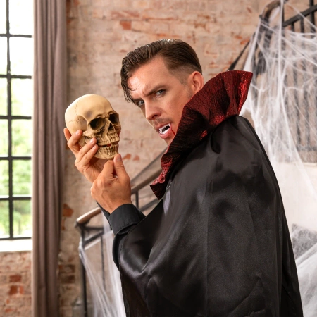 Sztuczna krew 30 ml + zęby wampira Halloween / zestaw