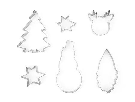 Wykrawacze do ciastek Merry Christmas, srebrny