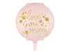 Balon foliowy Love you mom, 35 cm, różowy