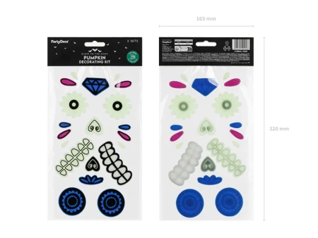 Żelowe naklejki na Dynię, mix