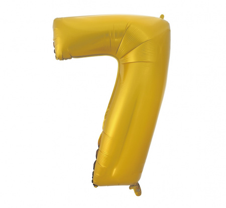 Balon cyfra 7 złota, 92 cm