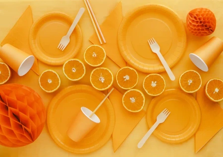Kubeczki papierowe, jasny pomarańczowy, 250ml