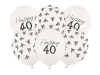 Zestaw Balonów Happy 40, 30cm, Pastel Off-white