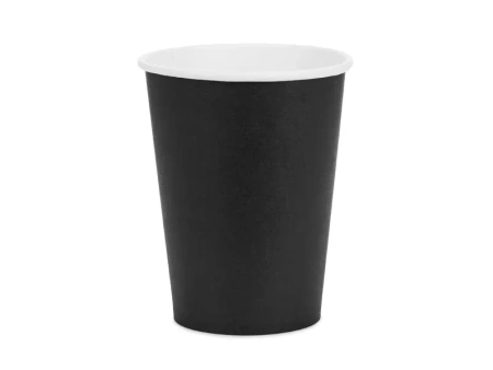 Kubeczki papierowe, czarny, 250ml