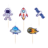 Świeczki urodzinowe Kosmos 5szt.