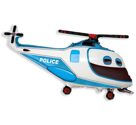 Balon foliowy 61 cm - Helikopter Policyjny