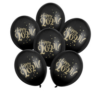 Zestaw balonów 30cm, Happy 2024! 6szt.