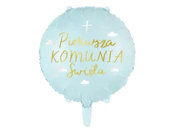 Balon foliowy Komunia Święta, 45 cm