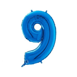 Balon Grabo Cyfra 9 niebieska 66 cm