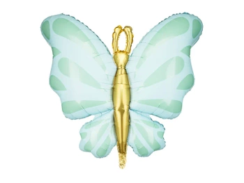 Balon foliowy Motyl, 69x69 cm, mięta