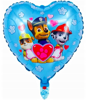 Balon foliowy serce Psi Patrol 45cm