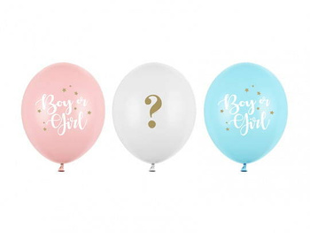 Balony 30 cm, Boy or Girl, mix