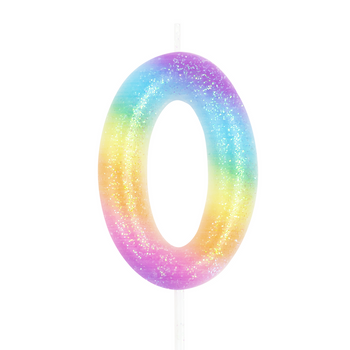 Świeczka kolorowa cyfra 0