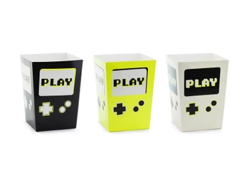 Pudełka na popcorn Play, 7x7x12 cm, mix