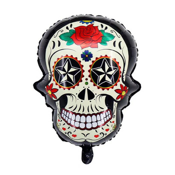 Balon foliowy Czaszka kolorowa 65x50cm