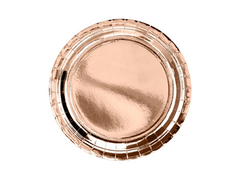 Talerzyki okrągłe, różowe złoto, 23cm