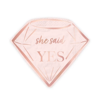 Serwetki Bride to be rose gold 10 szt. 