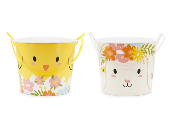 Wiaderka na cukierki Wielkanoc, 14 cm, mix