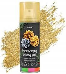 Brokatowy spray dekoracyjny złoty, 100 ml