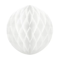 Kula bibułowa biała 20 cm