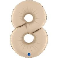 Balon Grabo cyfra 8 beżowa 66cm
