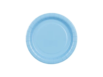 Talerzyki papierowe, jasny niebieski, 18cm