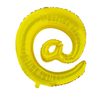 Balon foliowy "Litera @", złota, 89 cm