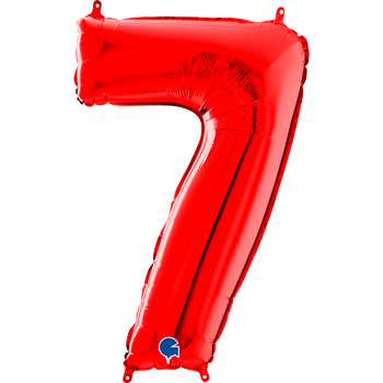 Balon Grabo cyfra 7 czerwona 66cm